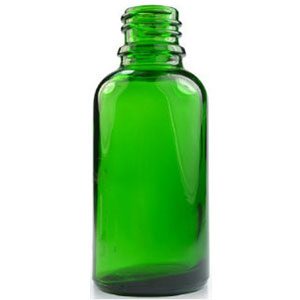 Γυάλινο Μπουκαλάκι Πράσινο 30ml με Στόμιο PP18