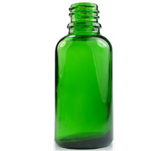 Γυάλινο Μπουκαλάκι Πράσινο 30ml με Στόμιο PP18