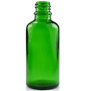 Γυάλινο Μπουκαλάκι Πράσινο 50ml με Στόμιο PP18
